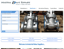 Tablet Screenshot of industrialvalvesuppliers.com